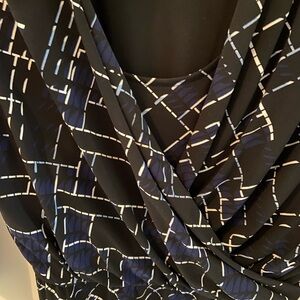 White House Black Market Geometric Wrap Dress